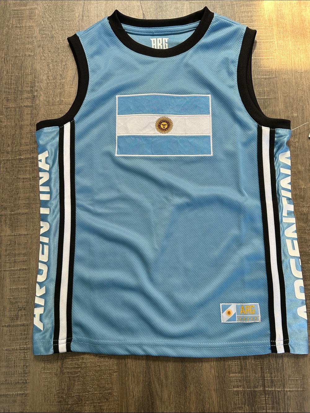 Argentina Light Blue Kids Jersey Tank Top